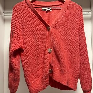 LOFT Coral Knit Cardigan